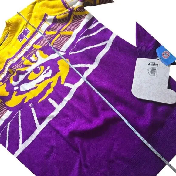 LSU Tigers Bluetooth Light Up Ugly Christmas Sweater SZ XL Louisiana State